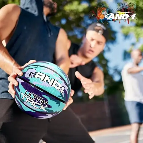 AND1 Ultra Grip Basketball: Official Regulation Size 7 (29.5 inches) Rubber- Deep Channel Construction Streetball, Made for Indoor Outdoor Basketball Games - 6