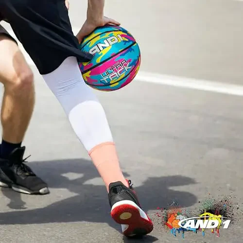 AND1 Ultra Grip Basketboli: Rasmiy Tartib Hajmi 7 (29,5 dyuym) Rezina - Chuqur Kanal Konstruksiyasi Ko'cha Basketboli, Ichki va Tashqi Basketbol O'yinlari Uchun Mo'ljallangan - 3
