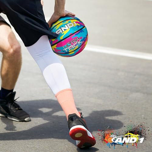 AND1 Ultra Grip Basketboli: Rasmiy Tartib Hajmi 7 (29,5 dyuym) Rezina - Chuqur Kanal Konstruksiyasi Ko'cha Basketboli, Ichki va Tashqi Basketbol O'yinlari Uchun Mo'ljallangan - 3