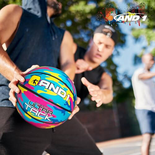 AND1 Ultra Grip Basketboli: Rasmiy Tartib Hajmi 7 (29,5 dyuym) Rezina - Chuqur Kanal Konstruksiyasi Ko'cha Basketboli, Ichki va Tashqi Basketbol O'yinlari Uchun Mo'ljallangan - 5