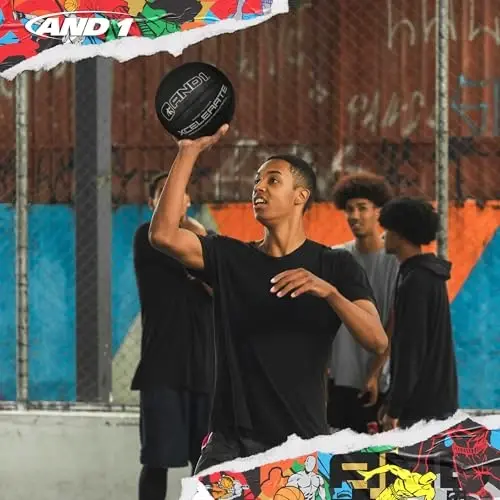 AND1 Xcelerate Rubber Basketball: Official Regulation Size 7 (29.5”) Streetball, Made for Indoor/Outdoor Games - 5