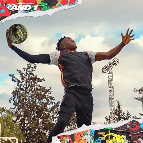 AND1 Xcelerate Rubber Basketball: Official Regulation Size 7 (29.5”) Streetball, Made for Indoor/Outdoor Games - 4