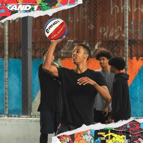 AND1 Xcelerate rezina basketbol to'pi: Rasmiy 7-o'lcham (29,5 dyuym) ko'cha to'pi, ichki/tashqi o'yinlar uchun mo'ljallangan - 5