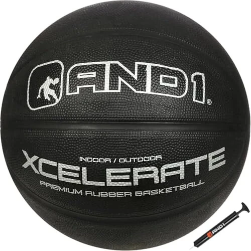 AND1 Xcelerate Rubber Basketball: Official Regulation Size 7 (29.5