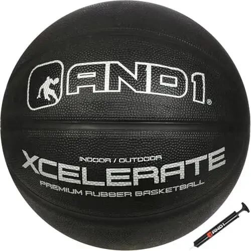 AND1 Xcelerate Rubber Basketball: Official Regulation Size 7 (29.5