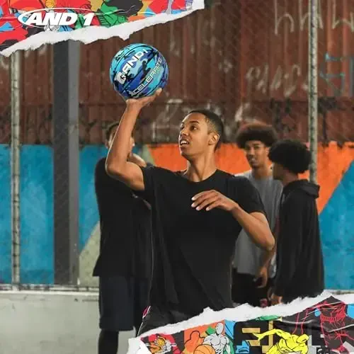 AND1 Xcelerate Rubber Basketball: Official Regulation Size 7 (29.5”) Streetball, Made for Indoor/Outdoor Games - 6