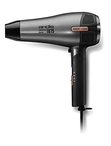 Andis 80280 Fold-n-go 1875 Vt Seramik Ionli Soch Quritgich, Tortib Olinadigan Sim, Professional Sochni Quritgich Natijalari Uchun Yengil, Tez Quruvchi Soch Quritgich, Qora/Kumush - 4