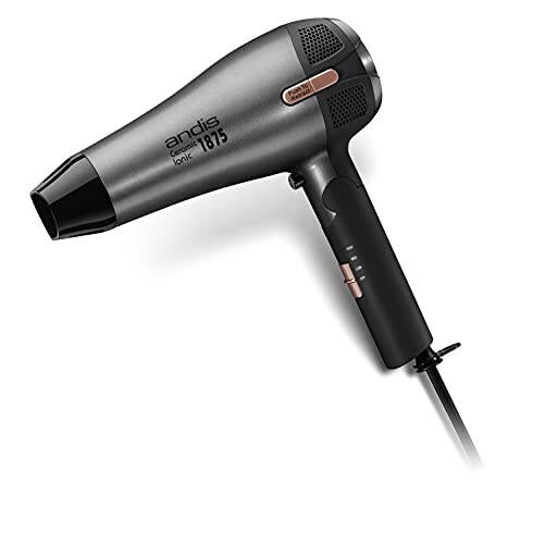 Andis 80280 Fold-n-go 1875 Vt Seramik Ionli Soch Quritgich, Tortib Olinadigan Sim, Professional Sochni Quritgich Natijalari Uchun Yengil, Tez Quruvchi Soch Quritgich, Qora/Kumush - 6
