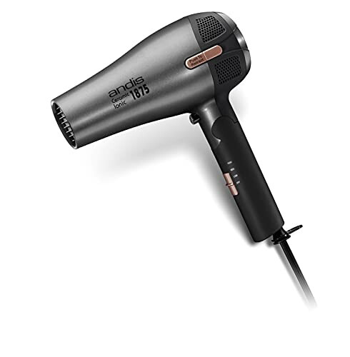 Andis 80280 Fold-n-go 1875 Vt Seramik Ionli Soch Quritgich, Tortib Olinadigan Sim, Professional Sochni Quritgich Natijalari Uchun Yengil, Tez Quruvchi Soch Quritgich, Qora/Kumush - 5