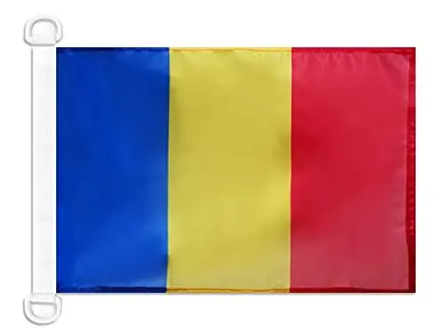 Andorra Civil Ensign NAUTICAL Flag 18'' x 12'' - Andorran merchant flags 30 x 45 cm. - Banner 12x18 in for boat - AZ FLAG 