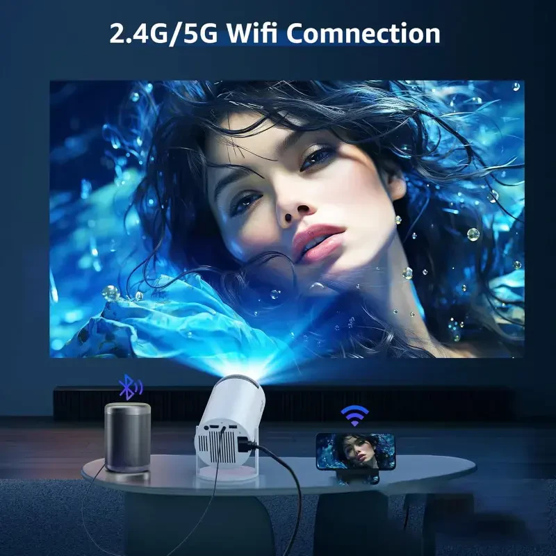 Android 11.0 Smart Projector , Mini Portable Movie Projector with WiFi and Bluetooth, Full HD Native 720P , 1080P Supported - 3