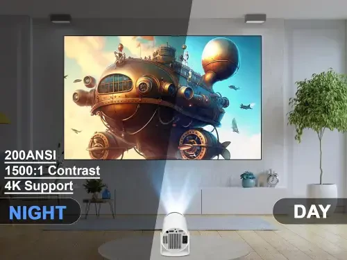 Android 11.0 Smart Projector , Mini Portable Movie Projector with WiFi and Bluetooth, Full HD Native 720P , 1080P Supported - 7