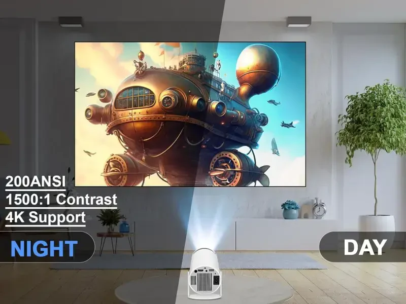 Android 11.0 Smart Projector, Mini Portable Movie Projector with WiFi and Bluetooth, Full HD Native 720P , 1080P Supported - 7