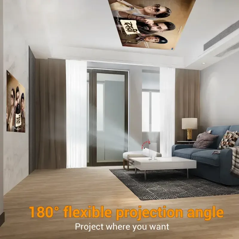 Android 11.0 Smart Projector, Mini Portable Movie Projector with WiFi and Bluetooth, Full HD Native 720P , 1080P Supported - 10