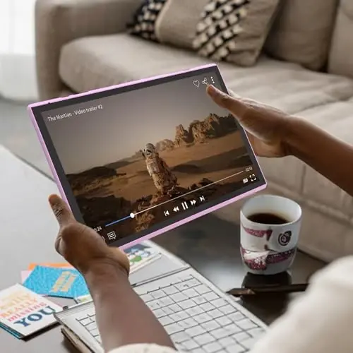 Android Tablet 10 İnç Kılıflı Ekran Kalemli Tablet Android 14 Tabletler 6GB RAM 32GB ROM 1TB'a Kadar Destek 6000mah Batarya 10.1