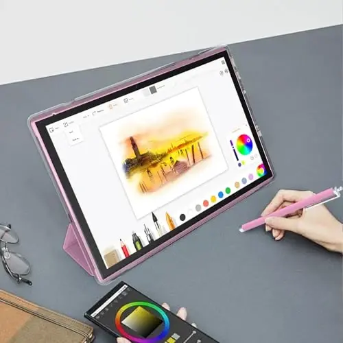 Android Tablet 10 İnç Kılıflı Ekran Kalemli Tablet Android 14 Tabletler 6GB RAM 32GB ROM 1TB'a Kadar Destek 6000mah Batarya 10.1