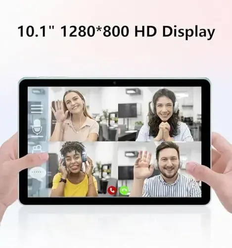 ECOPAD 10.1 Inch Tablet, Android 15 Tablets 12GB(4+8) RAM / 64GB ROM / 1TB SD Card Expansion, 1280x800 IPS HD Touchscreen, 6000mAh Battery, Bluetooth 5.0, Dual Cameras, GMS, Dual Band WiFi, Blue - 1