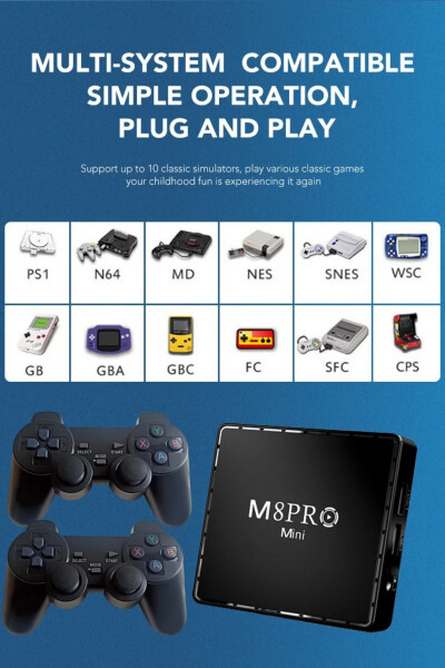 Android TV Box 2.4g 10k Ultra HD 2gb Ram 64gb Storage 10000 Retro Game Console Game Stick M8 Pro - 3