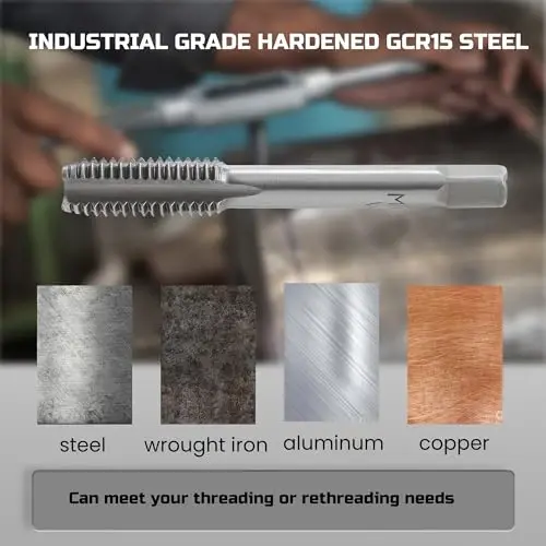 Anfrere 40 dona metrik rezba ochuvchi va rezba kesuvchi to'plami, Metrik standart rezba tiklash asboblar to'plami, Tashqi va ichki rezbalarni kesish uchun qo'pol va nozik rezbalar, Rezba kaliti bilan zaruriy ta'mirlash asboblar to'plami - 5