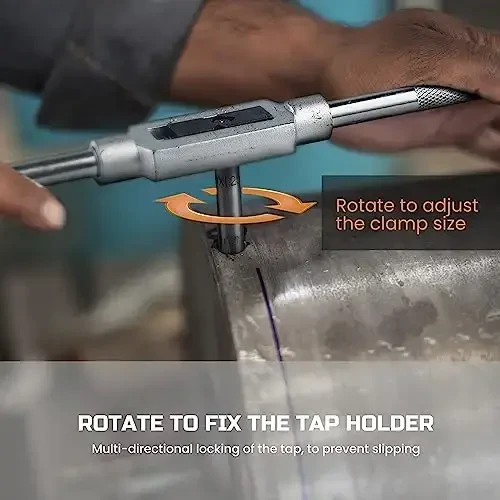 Anfrere 40 dona metrik tish ochuvchi va qolip to'plami, metrik standart tish qayta ochish asboblar to'plami, tashqi va ichki tishlarni kesish uchun qo'pol va nozik tishlar, tish kaliti bilan zaruriy ta'mirlash asboblar to'plami - 7