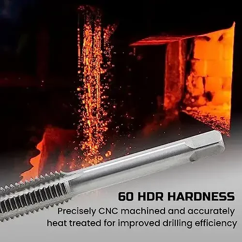 Anfrere 40pcs Metric Tap and Die Set, Metric Standard Rethreading Tool Kit, Coarse and Fine Threads for Cutting External and Internal Threads, Essential Repair Tool Kit with Thread Wrench - 4