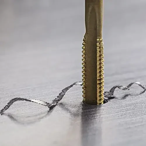 Anfrere Brass Coated 80pcs SAE & Metric Tap and Die Set, Metric Standard Rethreading Tool Kit, Coarse and Fine Threads for Cutting External and Internal Threads, Essential Repair Tool Kit with Case - 7