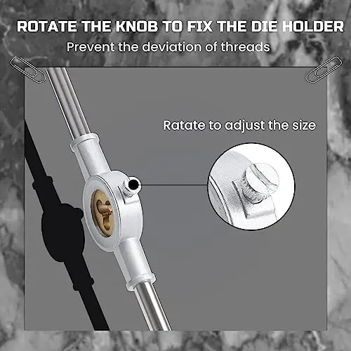 Anfrere Brass Coated 80pcs SAE & Metric Tap and Die Set, Metric Standard Rethreading Tool Kit, Coarse and Fine Threads for Cutting External and Internal Threads, Essential Repair Tool Kit with Case - 6