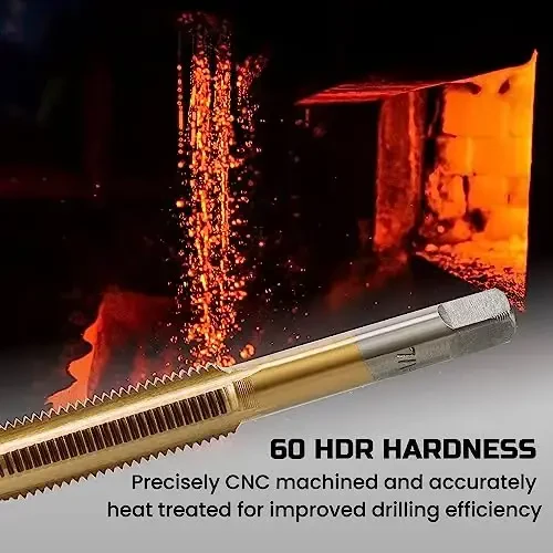 Anfrere Brass Coated 80pcs SAE & Metric Tap and Die Set, Metric Standard Rethreading Tool Kit, Coarse and Fine Threads for Cutting External and Internal Threads, Essential Repair Tool Kit with Case - 3