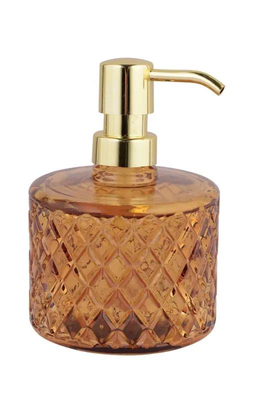 Angdesign Crystal Glass Liquid Soap Dispenser - Honey-Honey - 7