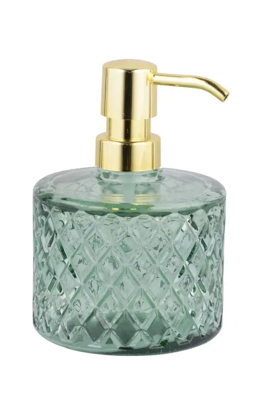 Angdesign Crystal Glass Liquid Soap Dispenser - Mint Green-Mint Green - 8