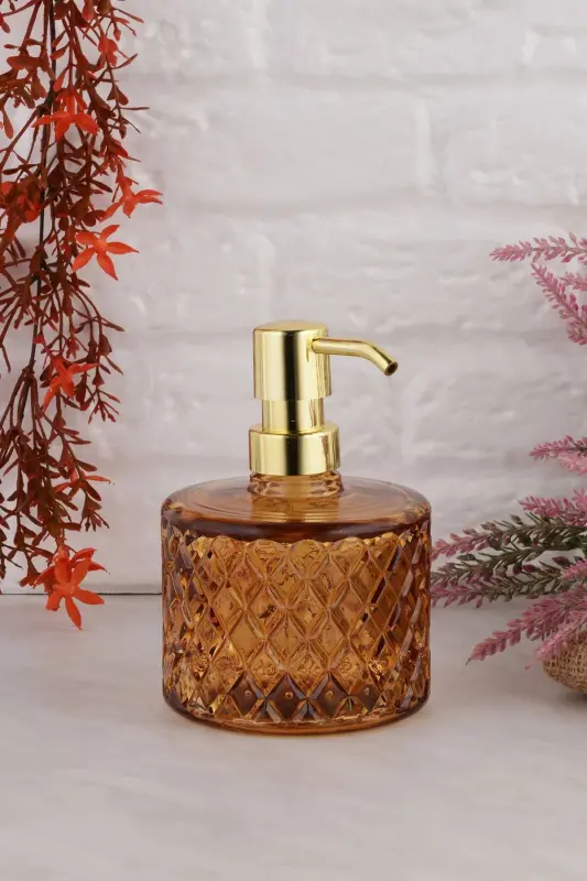 Angdesign Kristal Cam Sıvı Sabunluk - Bal-Bal - 5