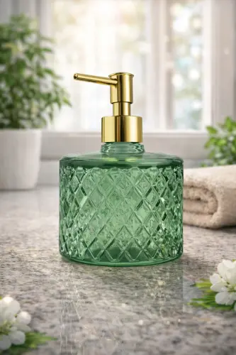 Angdesign Kristal Shisha Sovun Dispenseri - Mint Yashil-Mint Yashil - 1