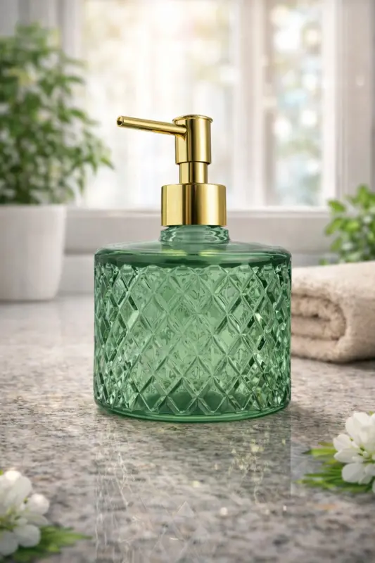 Angdesign Kristal Shisha Sovun Dispenseri - Mint Yashil-Mint Yashil - 1