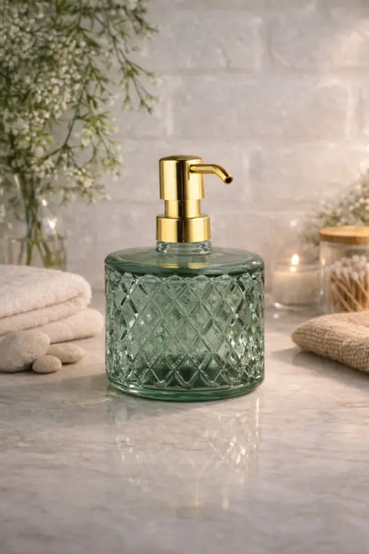 Angdesign Kristal Shisha Sovun Dispenseri - Mint Yashil-Mint Yashil - 2