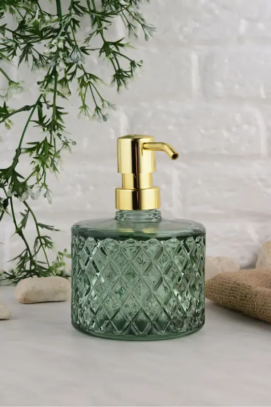 Angdesign Kristal Shisha Sovun Dispenseri - Mint Yashil-Mint Yashil - 5