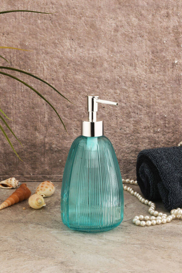 Angdesign Star Glass Liquid Soap Dispenser - Bead Blue - 5