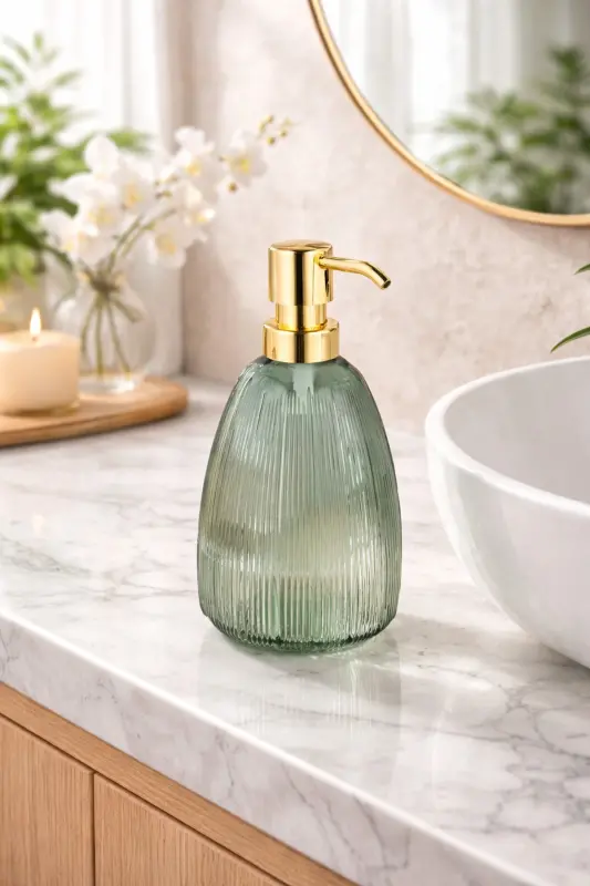 Angdesign Star Glass Liquid Soap Dispenser - Mint Green - 3