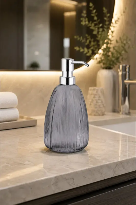 Angdesign Star Glass Liquid Soap Dispenser - Smoke - 2