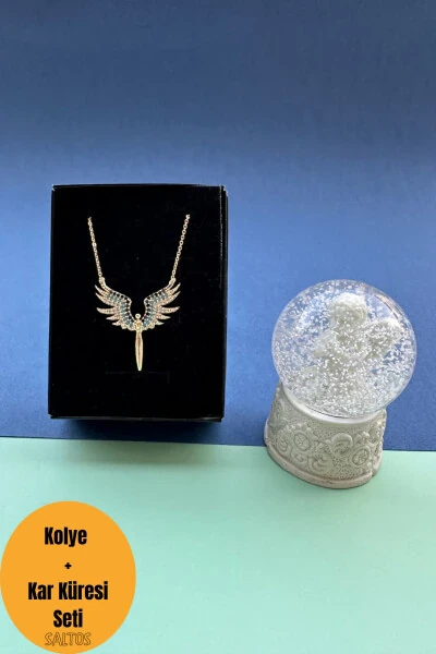 Angel Necklace Snow Globe Zircon Michael Angelic Snow Globe Valentine's Day Gift Birthday Gift - SALTOS