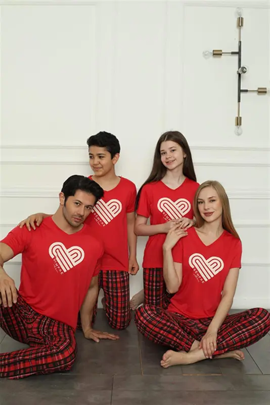 Angelino Aile Penye Pijama Takım (anne - kız ) 50114 Ayrı Ayrı Satılır . Fiyatları Farklıdır - 9