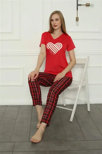 Angelino Aile Penye Pijama Takım (anne - kız ) 50114 Ayrı Ayrı Satılır . Fiyatları Farklıdır - 12