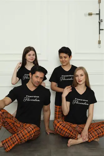 Angelino Aile Penye Pijama Takım (anne - kız ) 50118 Ayrı Ayrı Satılır . Fiyatları Farklıdır - BÜYÜKBEDENIZ (1)