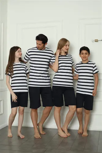 Angelino Aile Penye Şortlu Pijama Takım (baba - oğul ) 50116 Ayrı Ayrı Satılır . Fiyatları Farklıdır - 8