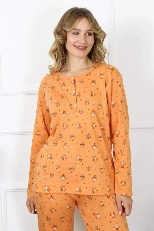 Angelino Ayollar 4XL-5XL-6XL-7XL-8XL Katta kattalar Katta uzum qoʻlli Pijamalar toʻplami 75014 - 3