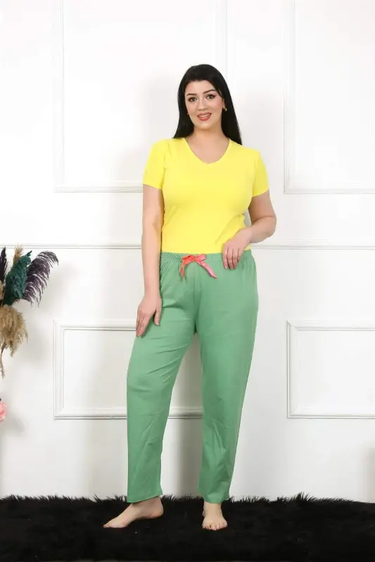 Angelino Ayollar paxta katta oʻlchamli pastki pijama 27473 - 4