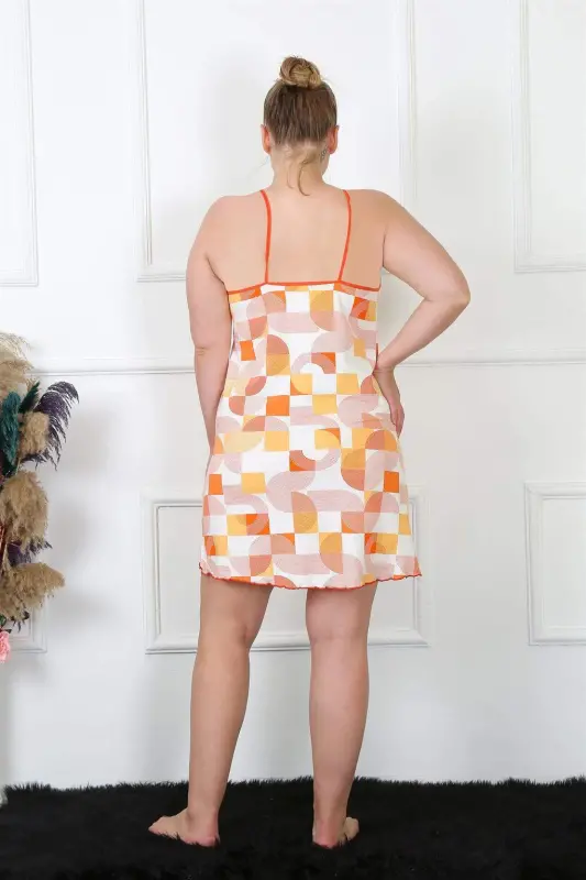 Angelino Ayollar Paxtalik Ip Bog'lamli Katta Razmerli Tunika 1027 - 5