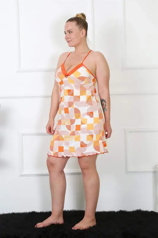 Angelino Ayollar Paxtalik Ip Bog'lamli Katta Razmerli Tunika 1027 - 8