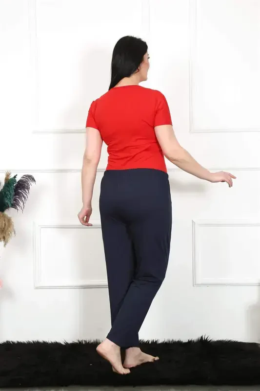 Angelino Ayollar Paxtalik Katta Razmer Pastki Pijama 27472 - 1