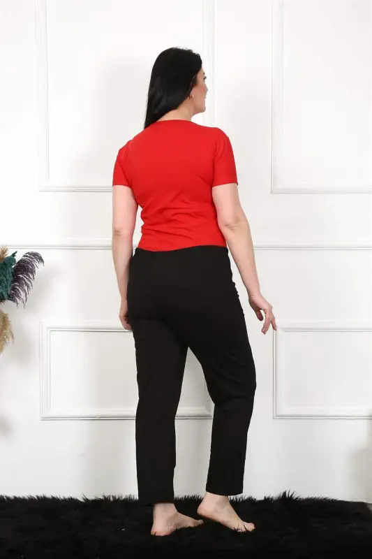 Angelino Ayollar Paxtalik Katta Razmer Pastki Pijama 27478 - 8