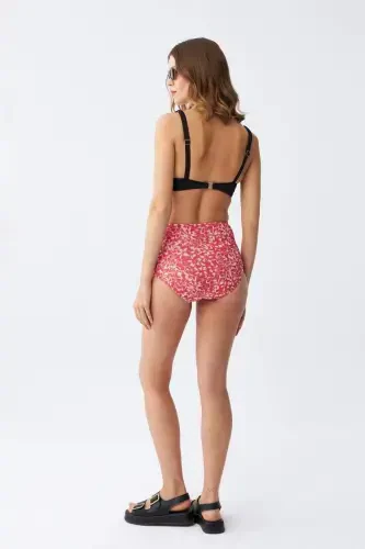 Angelino Ayollar Prokladkali Baland Belli Bikini To'plami - Qora - 6